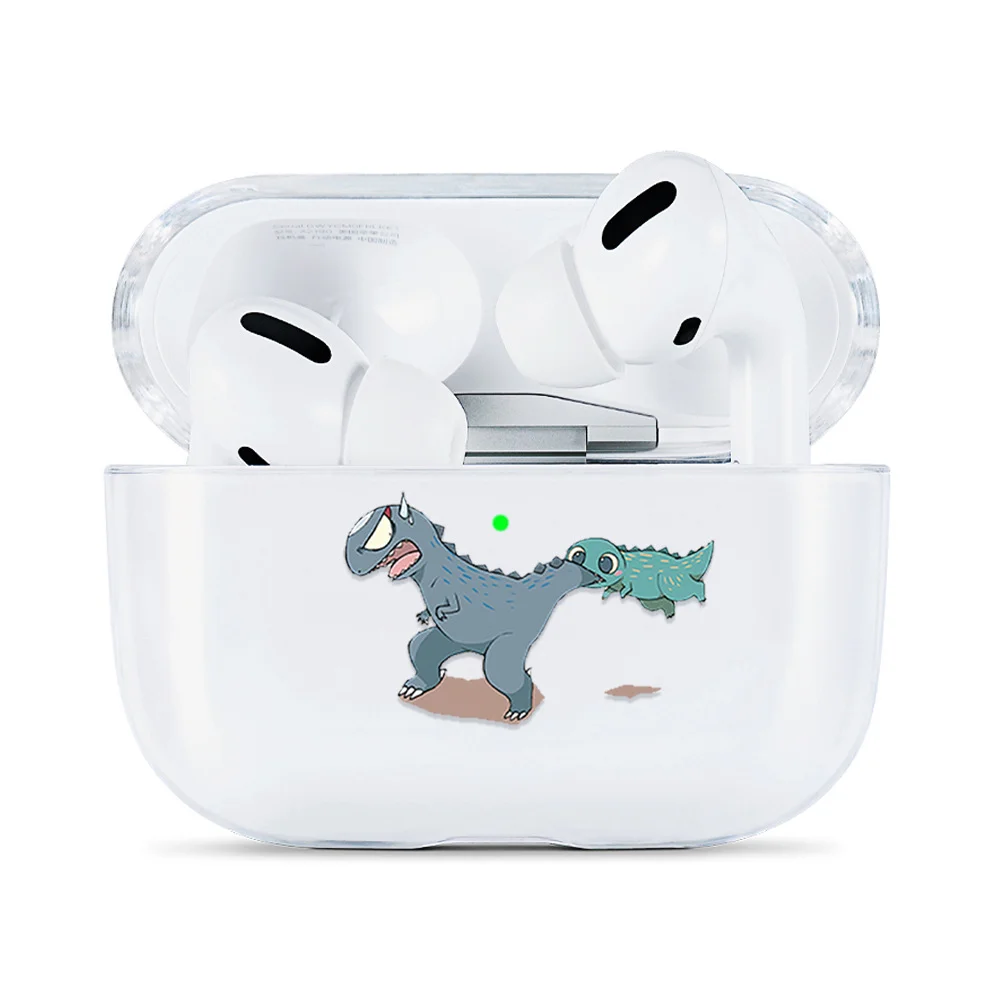 Зеленый чехол для наушников AirPods 2, силиконовый, прозрачный