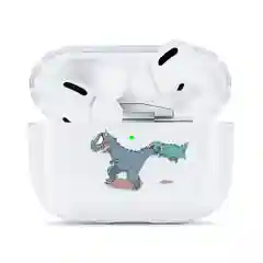 Зеленый чехол для наушников AirPods 2, силиконовый, прозрачный