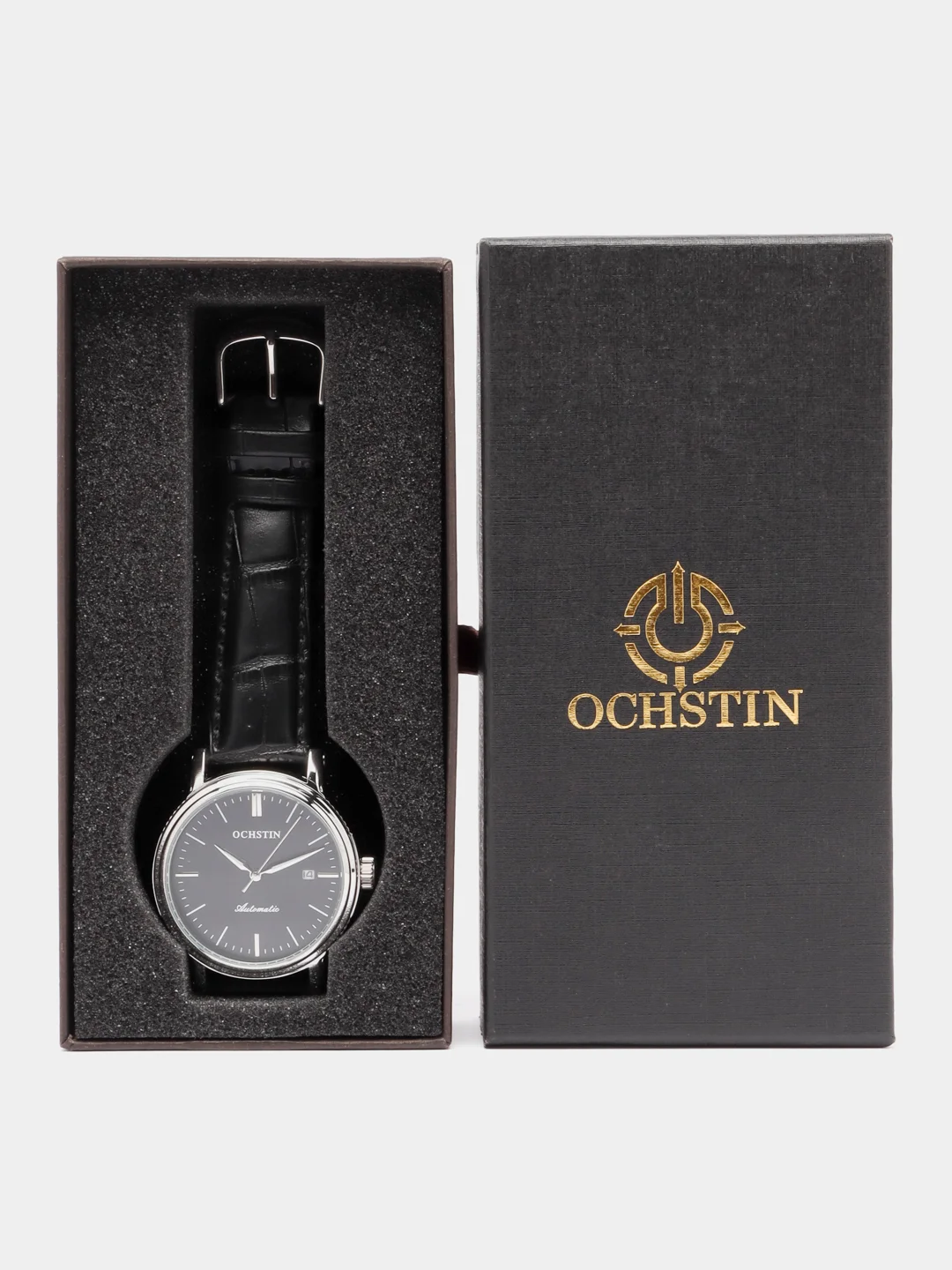 Серебряный мужские наручные механические часы Ochstin 62024A в подарочной упаковке
