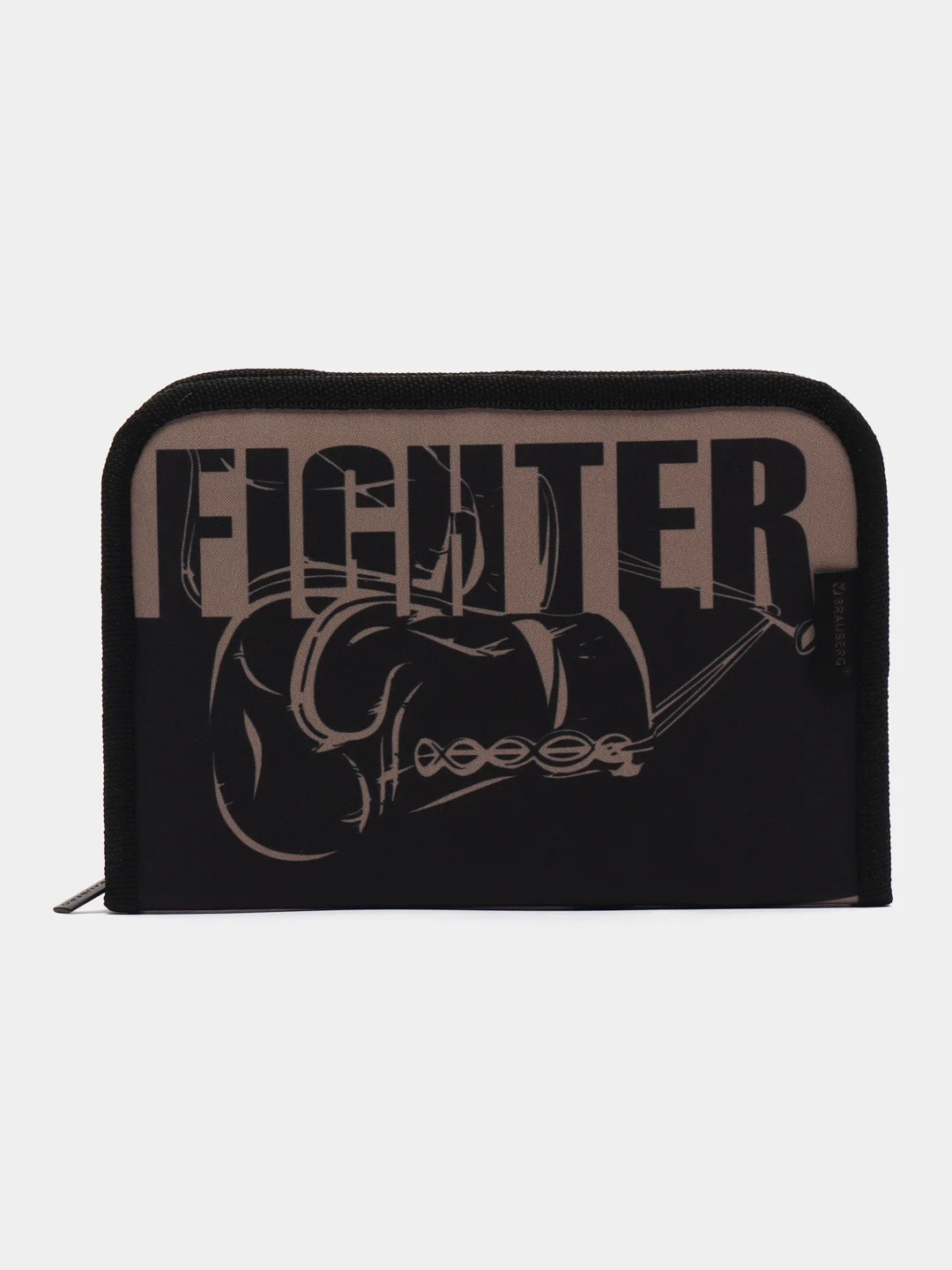 Пенал BRAUBERG, 1 отделение, 1 откидная планка, полиэстер, 21х14 см, Fighter, 270715