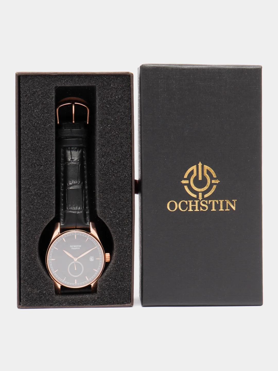 Золотой мужские наручные часы Ochstin 6005D в подарочной упаковке