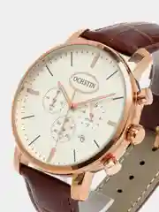 Коричневый мужские наручные часы Ochstin 6066A с хронографом в подарочной упаковке