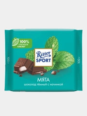 Шоколад темный Ritter Sport "Мята", 100 гр