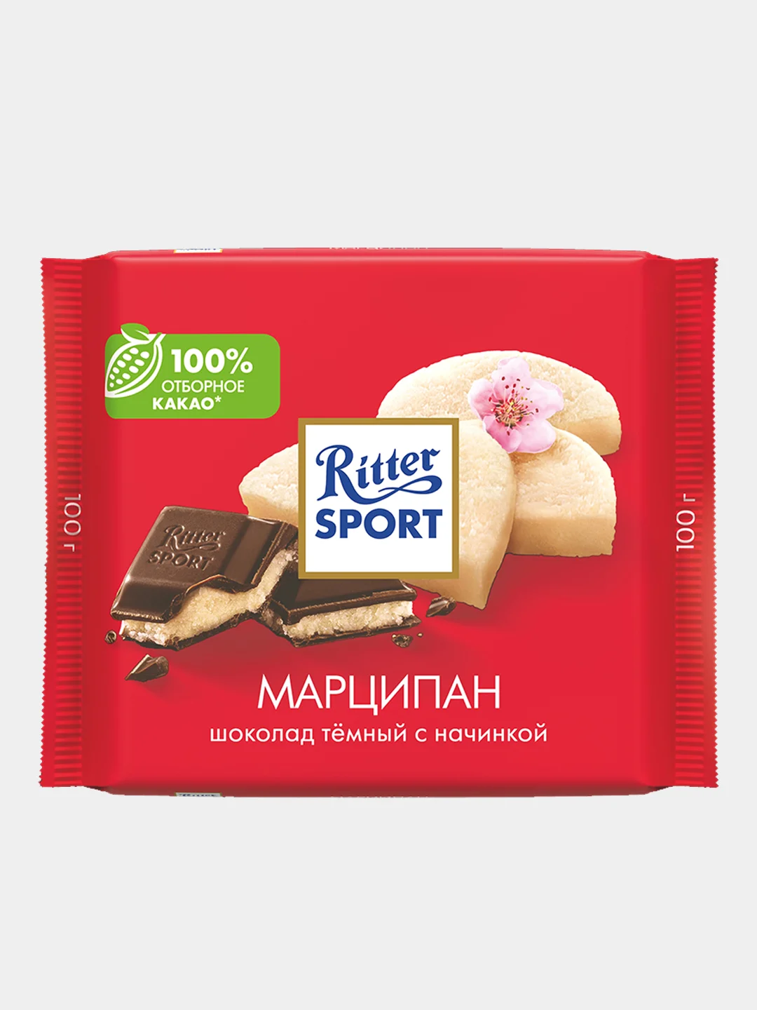 Шоколад горький Ritter Sport "С марципаном", 100 гр