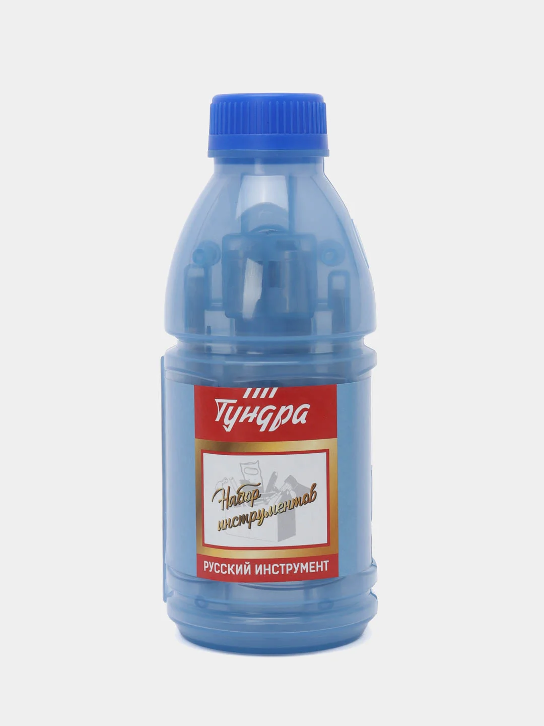 Набор инструментов ТУНДРА, подарочный пластиковый кейс "Бутылка"