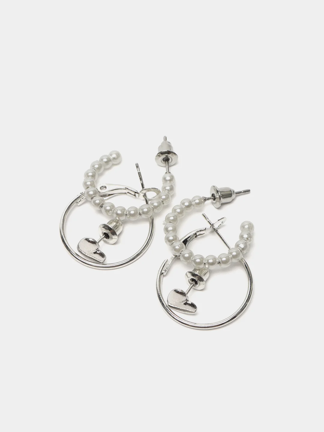 Серьги женские, набор сережек, гвоздики, кольца, сердечки