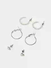 Серьги женские, набор сережек, гвоздики, кольца, сердечки