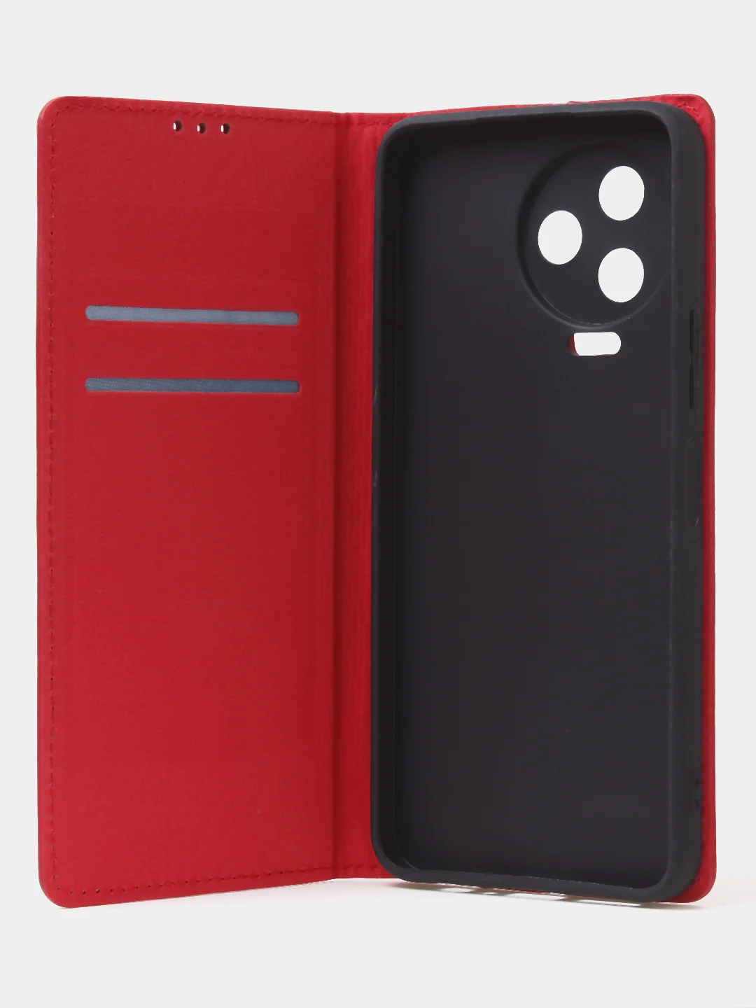 Красный чехол-книжка для Infinix Note 12 (2023)/ Infinix Note 12 Pro (4G) из нубука Super Creative