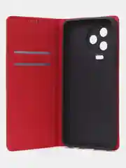 Красный чехол-книжка для Infinix Note 12 (2023)/ Infinix Note 12 Pro (4G) из нубука Super Creative