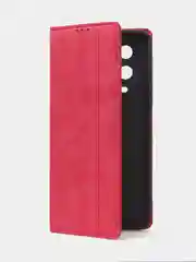 Красный чехол-книжка для Infinix Note 12 (2023)/ Infinix Note 12 Pro (4G) из нубука Super Creative
