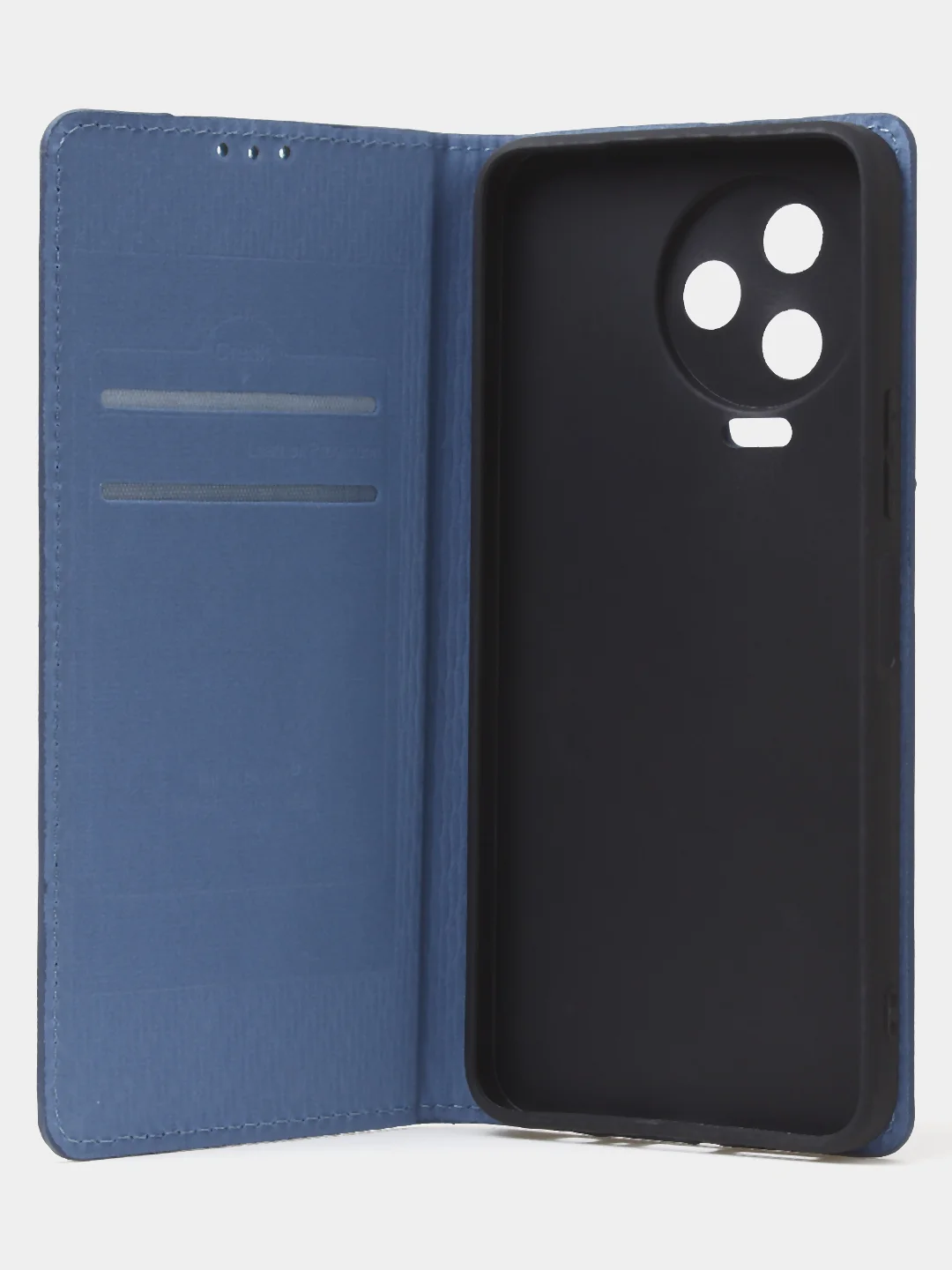 Синий чехол-книжка для Infinix Note 12 (2023)/ Infinix Note 12 Pro (4G) из нубука Super Creative