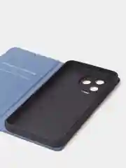 Синий чехол-книжка для Infinix Note 12 (2023)/ Infinix Note 12 Pro (4G) из нубука Super Creative