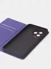 Фиолетовый чехол-книжка для Infinix Note 12 (2023)/ Infinix Note 12 Pro (4G) из нубука Super Creative