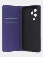 Фиолетовый чехол-книжка для Infinix Note 12 (2023)/ Infinix Note 12 Pro (4G) из нубука Super Creative