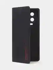 Черный чехол-книжка для Infinix Note 12 (2023)/ Infinix Note 12 Pro (4G) из нубука Super Creative
