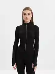Черный комбинезон женский облегающий, черный
