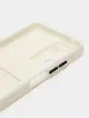 Кремовый силиконовый чехол для Realme 10 4G (Реалми 10 4 Джи), с карманом для карт
