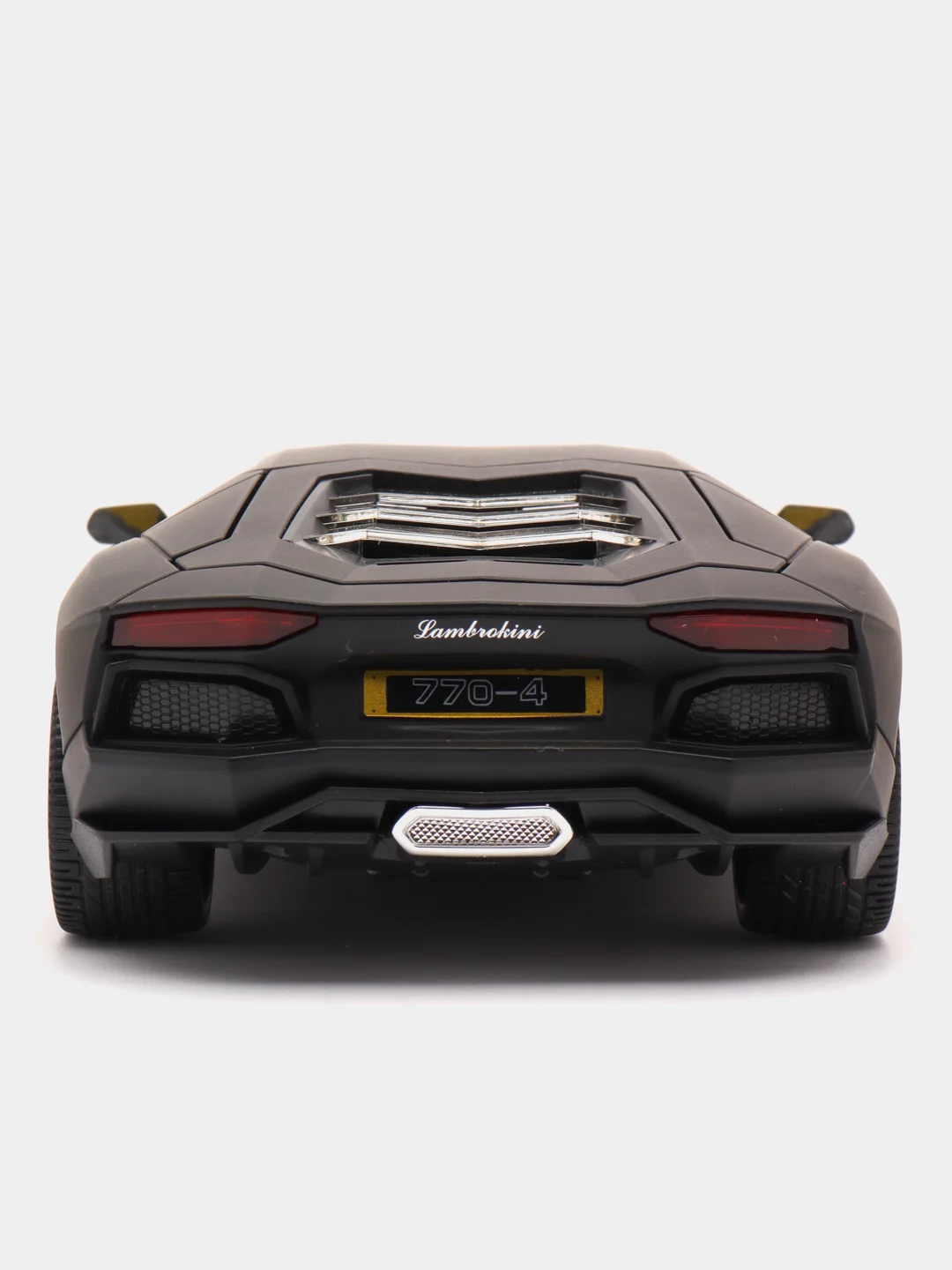 Черный модель автомобиля "Ламборгини Авентадор", 1:18, свет и звук