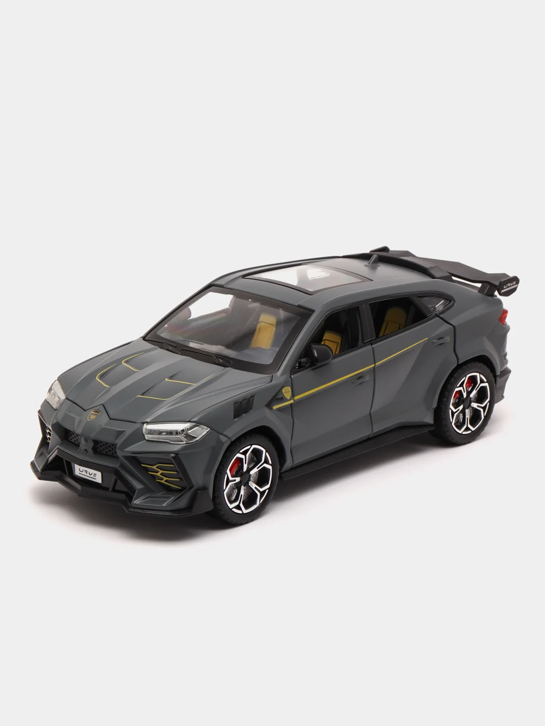 Серый модель автомобиля Lamborghini Urus дым/свет/звук