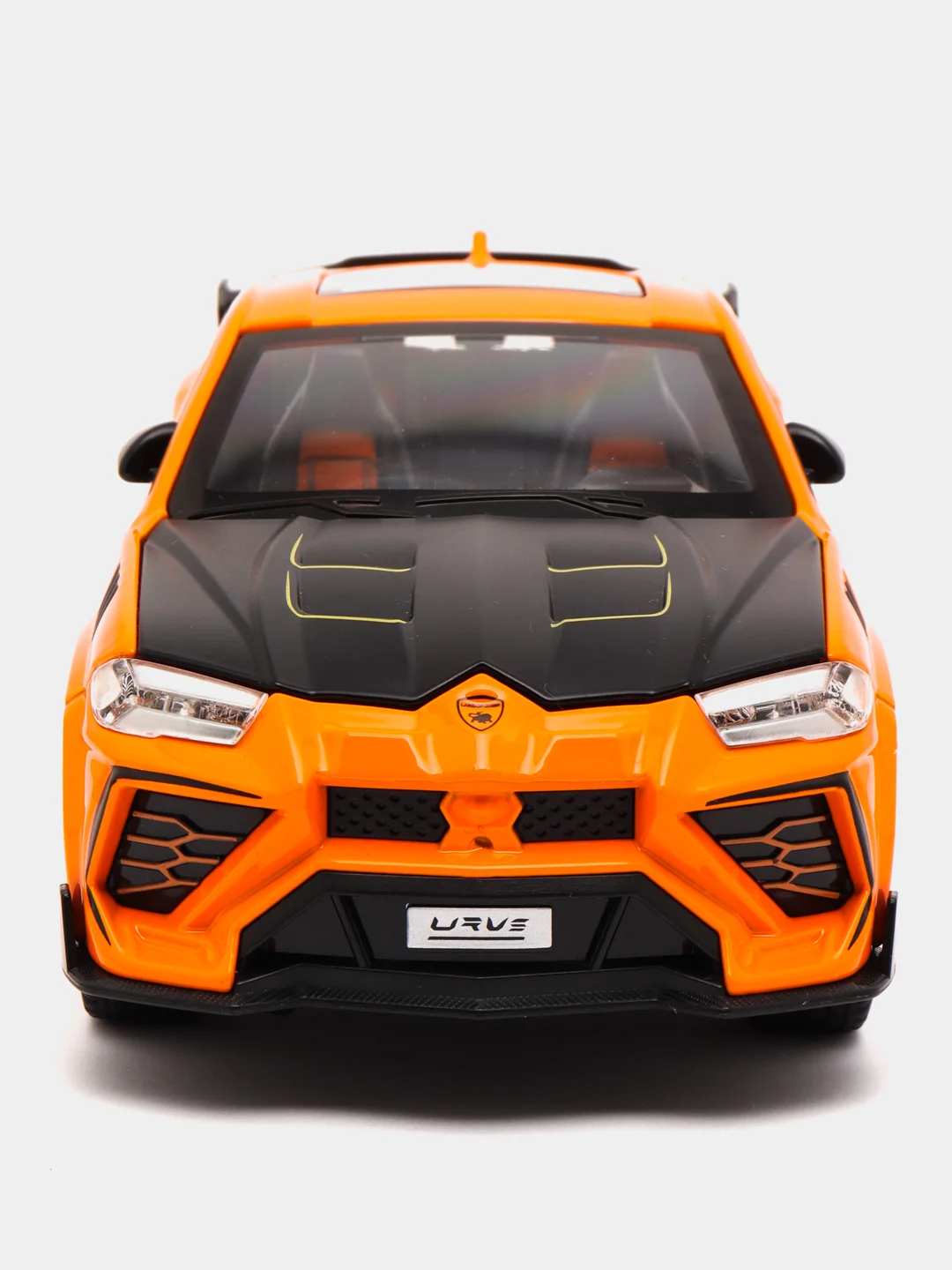 Оранжевый модель автомобиля Lamborghini Urus дым/свет/звук
