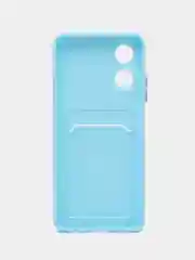 Ледяной чехол для OPPO A17 / A17K, Оппо А17 / 17К, с карманом для карт, прозрачный