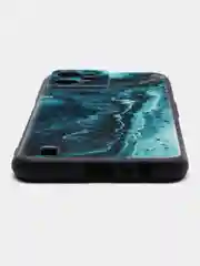 Тёмно-бирюзовый силиконовый чехол для Realme C31 4G, с принтом, с рисунком (Реалми С31 4г)