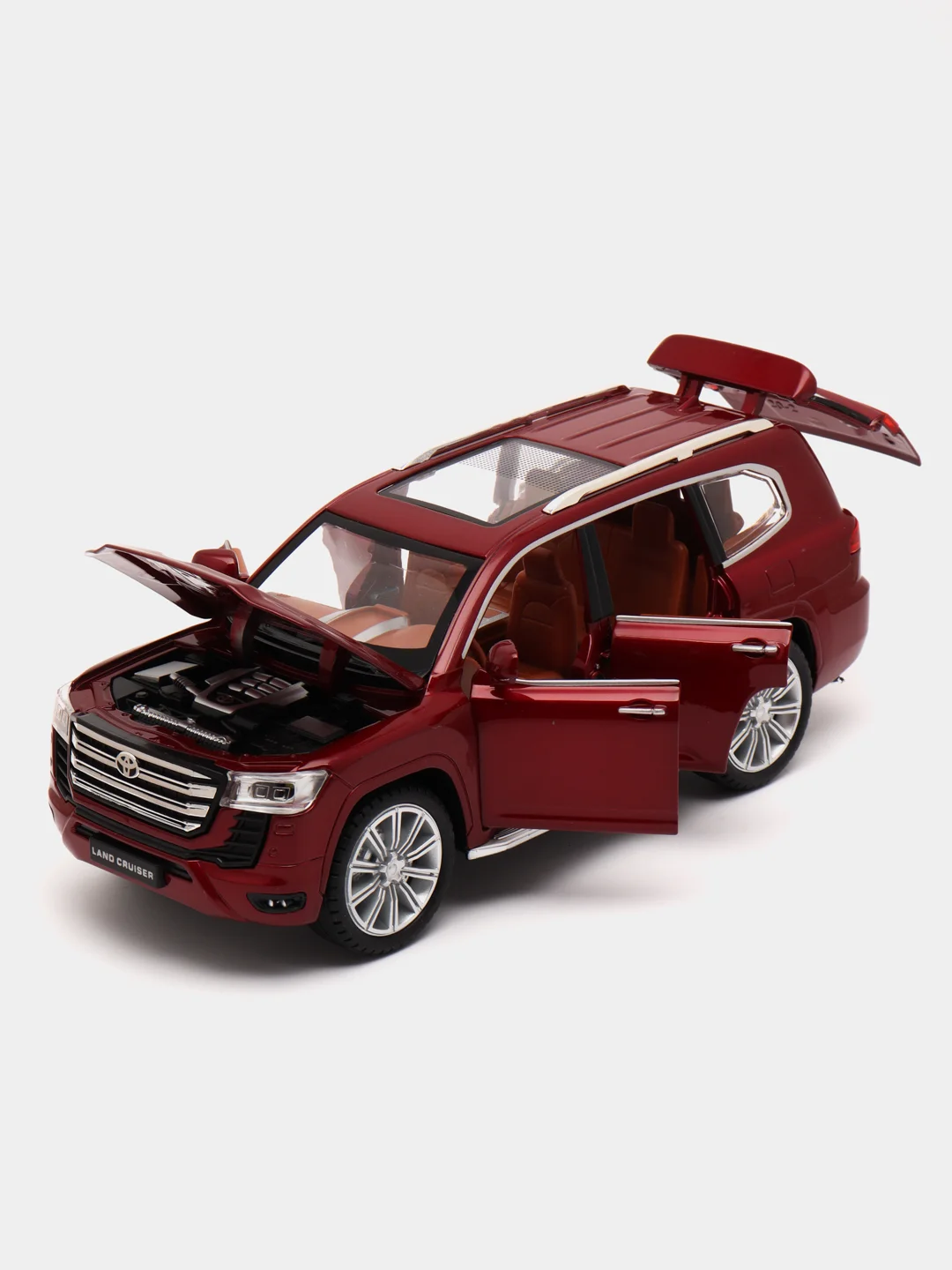 Красный модель автомобиля Toyota Land Cruiser 300