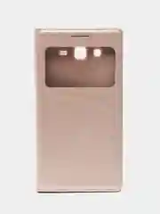 Золотой чехол-книжка для Samsung Galaxy Grand 2