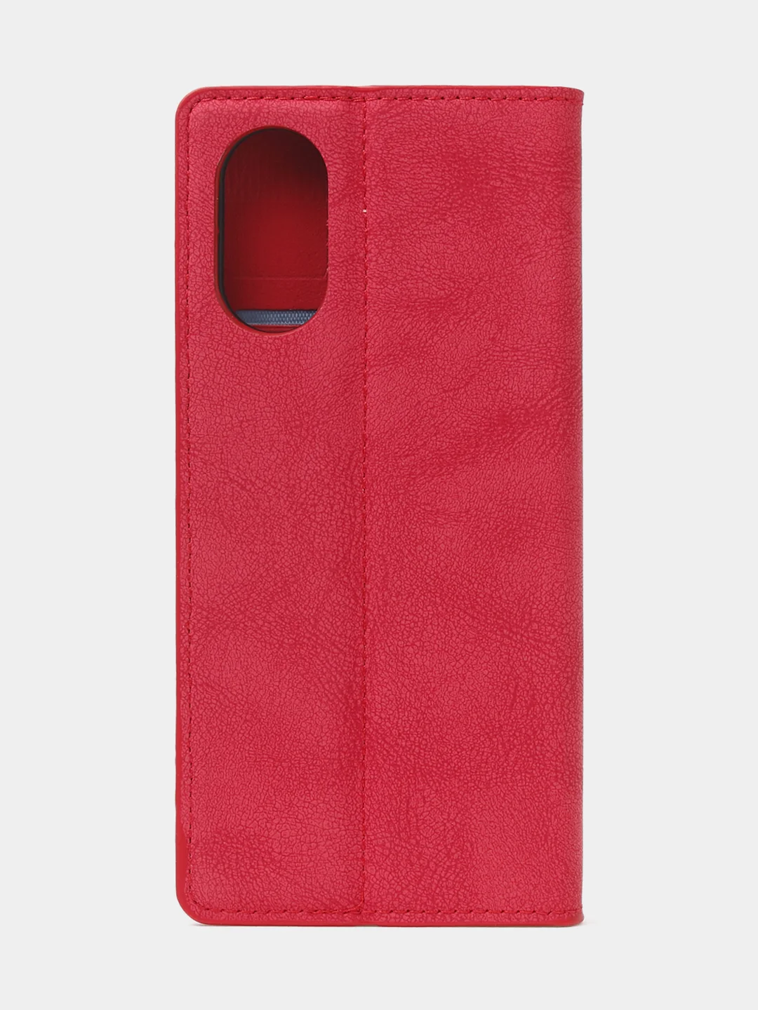 Красный чехол-книжка для Oppo A17 / Oppo A17K из нубука Super Creative