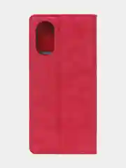 Красный чехол-книжка для Oppo A17 / Oppo A17K из нубука Super Creative