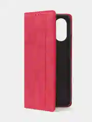 Красный чехол-книжка для Oppo A17 / Oppo A17K из нубука Super Creative