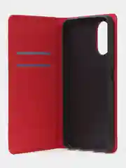 Красный чехол-книжка для Oppo A17 / Oppo A17K из нубука Super Creative