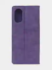 Фиолетовый чехол-книжка для Oppo A17 / Oppo A17K из нубука Super Creative