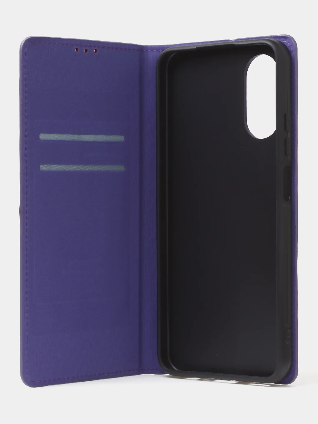 Фиолетовый чехол-книжка для Oppo A17 / Oppo A17K из нубука Super Creative