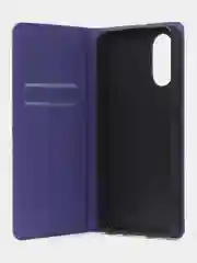 Фиолетовый чехол-книжка для Oppo A17 / Oppo A17K из нубука Super Creative
