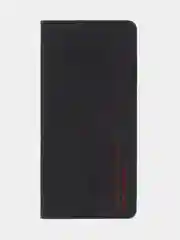 Черный чехол-книжка для Oppo A17 / Oppo A17K из нубука Super Creative