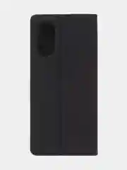 Черный чехол-книжка для Oppo A17 / Oppo A17K из нубука Super Creative