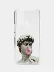 Алый силиконовый чехол для Infinix Smart 6 HD, с принтом, с рисунком (Инфиникс Смарт 6 ХД)