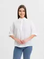 Белый рубашка женская, рубашка с пуговицами
