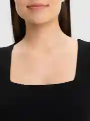 Черный топ женский, Турция, топ с квадратным вырезом