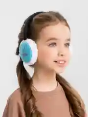 Голубой меховые наушники, зимние
