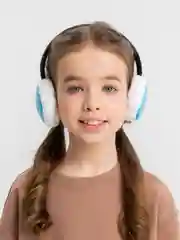 Голубой меховые наушники, зимние