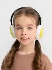 Желтый меховые наушники, зимние