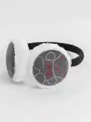 Серый меховые наушники, зимние
