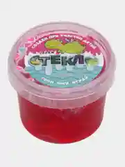 Тёмно-розовый слайм "Стекло", с декоративными наполнителями