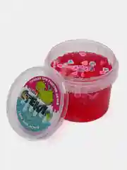 Тёмно-розовый слайм "Стекло", с декоративными наполнителями