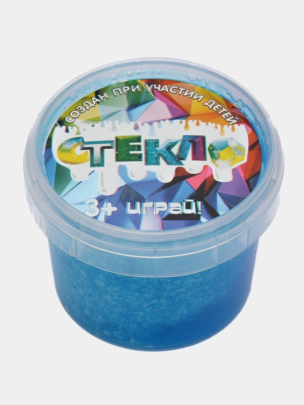 Слайм "Стекло" FiZZ с блестками лизун