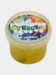 Желтый слайм "Стекло" FiZZ с блестками лизун