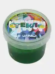 Зеленый слайм "Стекло" FiZZ с блестками лизун