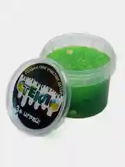 Зеленый слайм "Стекло" FiZZ с блестками лизун